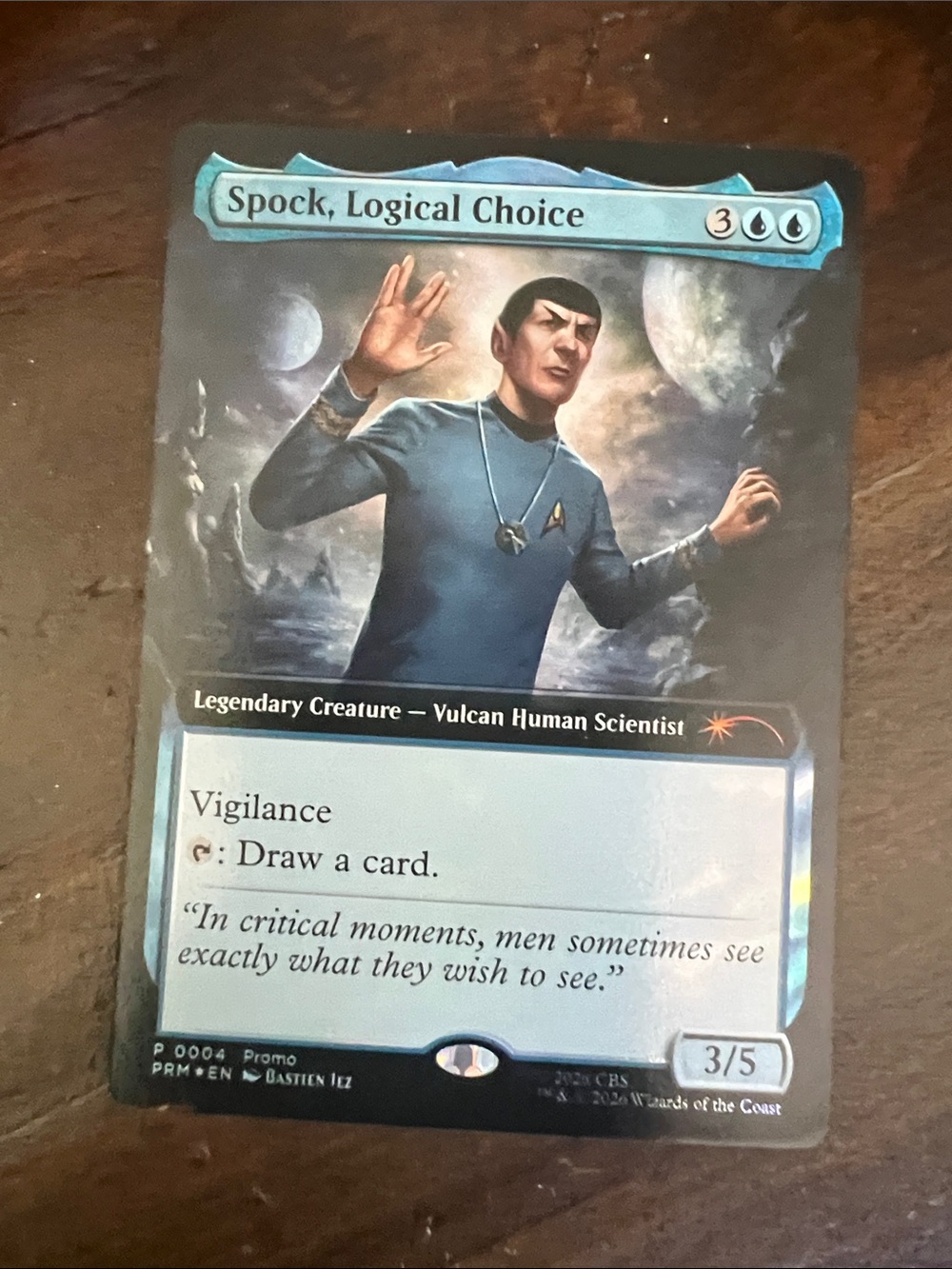 Spock, Logical Choice Promo MTG MAGIC THE GATHERING #0004 #4 foil